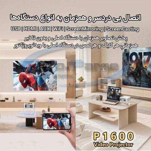 ویدیو پروژکتور هوشمند p1600, خرید ویدئو پروژکتور, قیمت ویدئو پروژکتور, ویدئو پروژکتور کلاسی