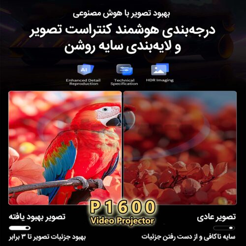 ویدیو پروژکتور هوشمند p1600, خرید ویدئو پروژکتور, قیمت ویدئو پروژکتور, ویدئو پروژکتور کلاسی